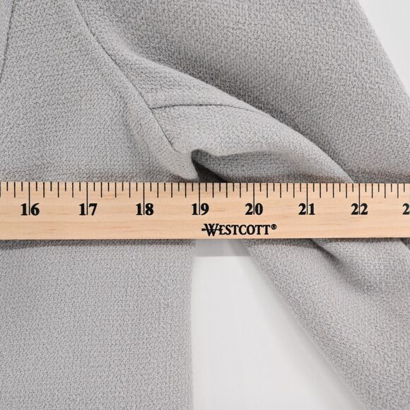 ST JOHN Jacket Womens Sz 10 Gray Wool Blazer Single Breasted Sewn By Hand Office - Picture 12 of 14